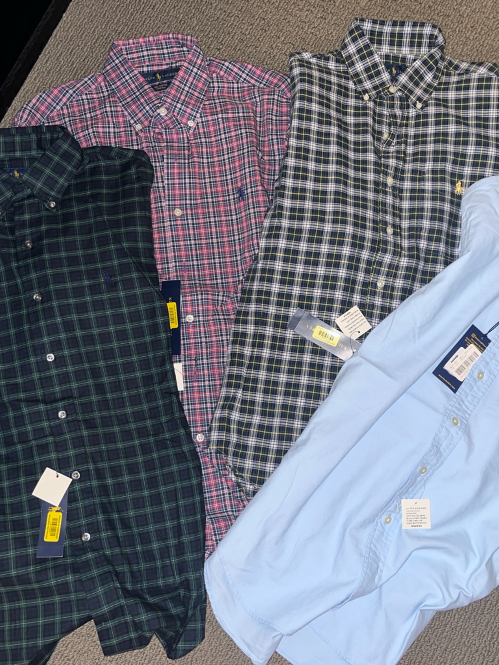 Lot 4 BNWT Ralph Lauren Men's Button-Down Shirt- Men’s Small